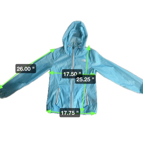 WOMEN'S THE NORTH FACE CYCLONE TEAL WINDBREAKER COAT JACKET HOODIE Size XS - Picture 8 of 8